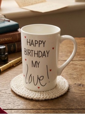 "Happy Birthday My Love!" Porcelain Mugs With Gift Box
